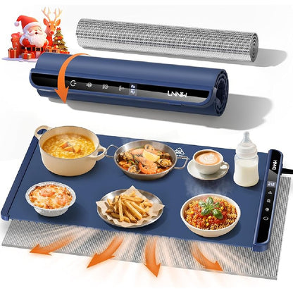 Food Warming Mat 26x15": 6 Temp & Timer Settings with Child Lock for Buffets & Parties - Take Fire