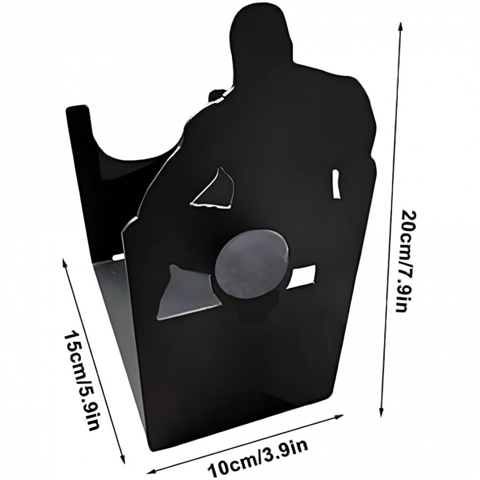 Freestanding Wine Rack: Compact Tabletop Stand for Decorative Bottle Display (Black) - Take Fire