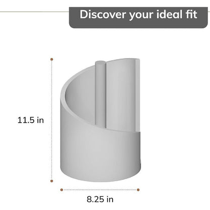 Mango Wood Paper Towel Holder: Iron Stand with One-Hand Tearing for Jumbo Rolls (Gray) - Take Fire