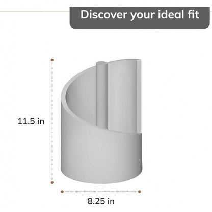 One-Hand Paper Towel Holder: Mango Wood Base & Iron Stand for Jumbo Rolls (Gray) - Take Fire