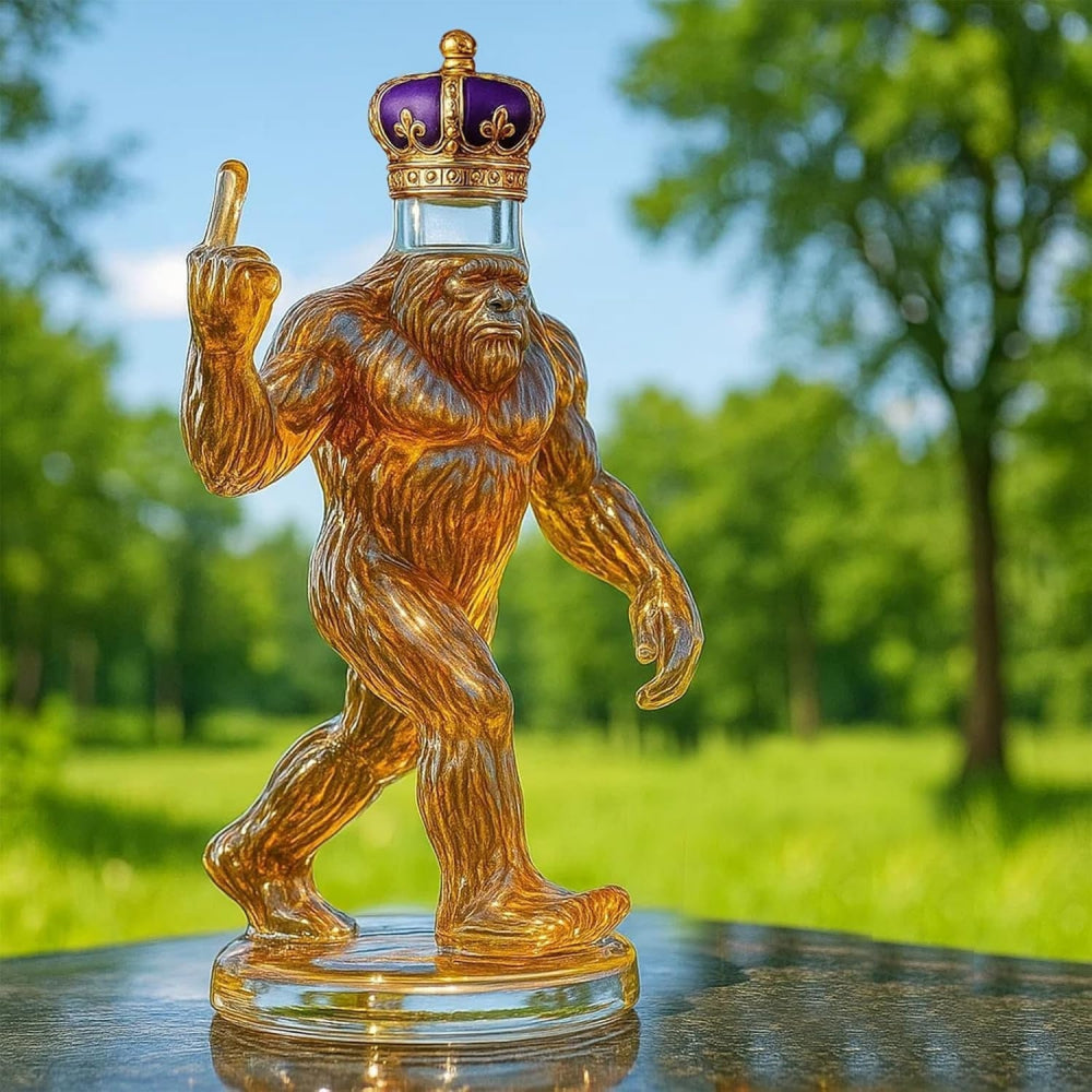 Sasquatch Themed Whiskey Glass: Unique Bigfoot Decanter for Rustic Dining & Bar Gifts - Take Fire