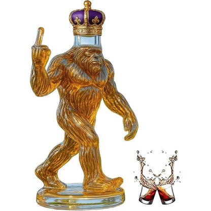 Sasquatch Themed Whiskey Glass: Unique Bigfoot Decanter for Rustic Dining & Bar Gifts - Take Fire