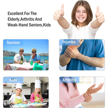 Senior-Friendly Jar Opener: 5-in-1 Non-Slip Tool for Arthritic Hands & Stubborn Lids - Take Fire