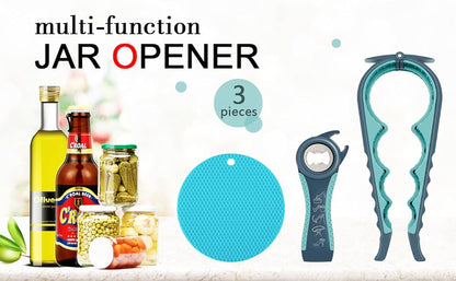 Senior-Friendly Jar Opener: 5-in-1 Non-Slip Tool for Arthritic Hands & Stubborn Lids - Take Fire