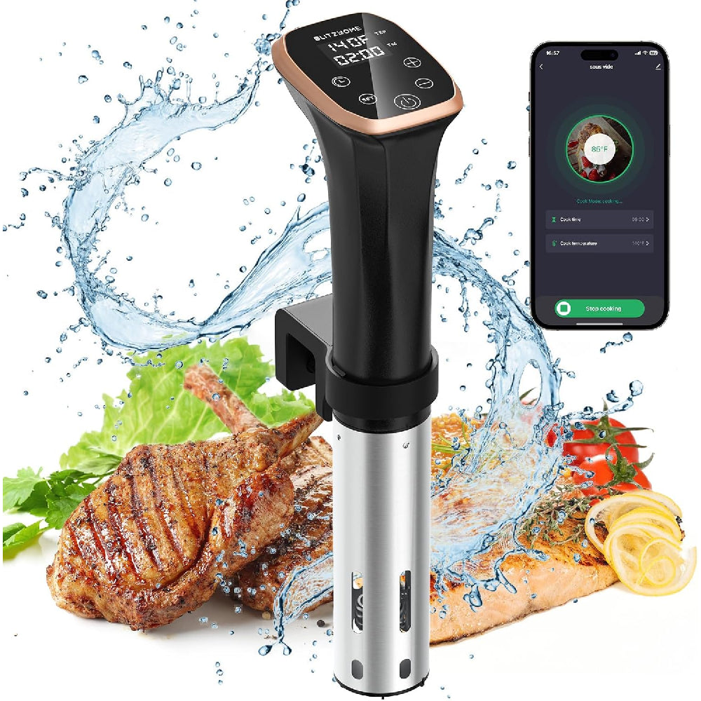 Smart Sous Vide Circulator: WiFi Control & Ultra Quiet Stainless Steel Design with Recipes - Take Fire