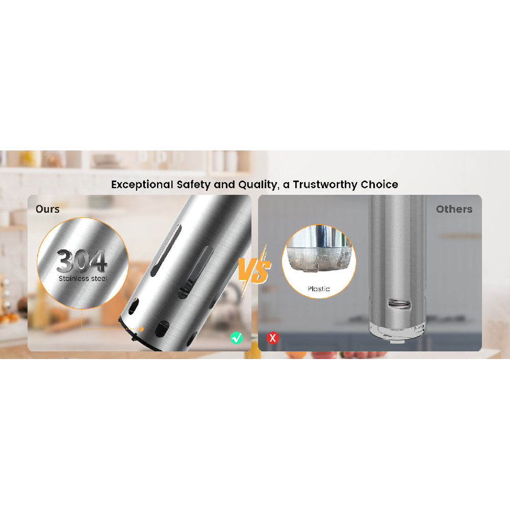 Smart Sous Vide Circulator: WiFi Control & Ultra Quiet Stainless Steel Design with Recipes - Take Fire