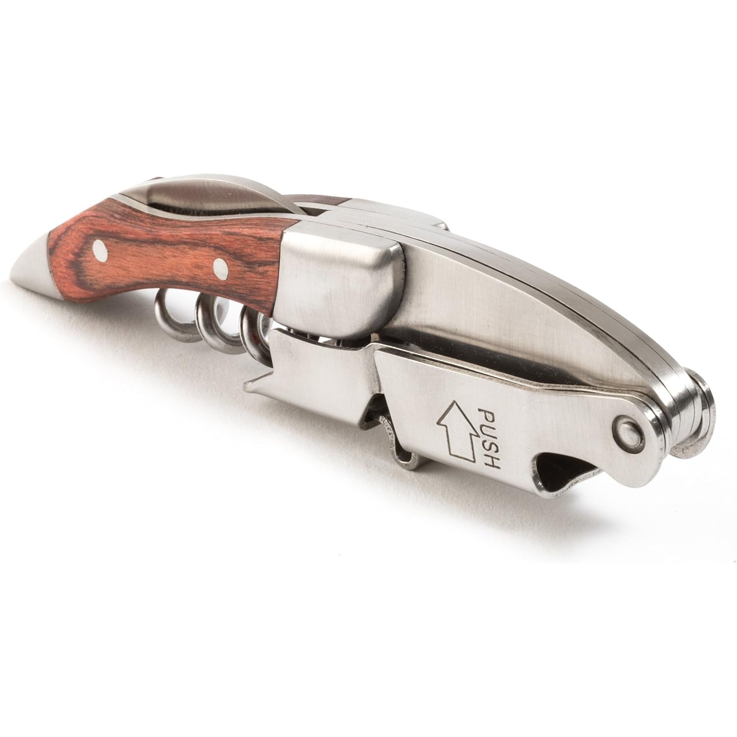 Spring-Loaded Corkscrew: French Patented Double Lever for Effortless Wine Opening - Take Fire