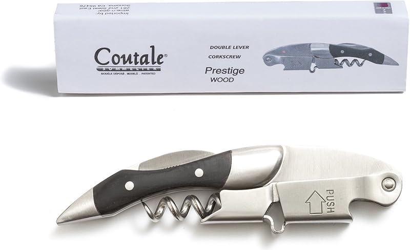 Spring-Loaded Corkscrew: French Patented Double Lever for Effortless Wine Opening - Take Fire