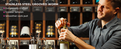 Spring-Loaded Corkscrew: French Patented Double Lever for Effortless Wine Opening - Take Fire