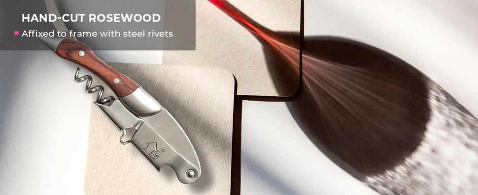 Spring-Loaded Corkscrew: French Patented Double Lever for Effortless Wine Opening - Take Fire