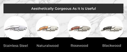 Spring-Loaded Corkscrew: French Patented Double Lever for Effortless Wine Opening - Take Fire