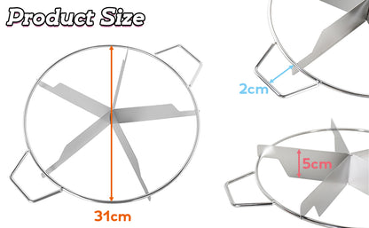 Stainless Steel Pie Cutter: 10-Slice Design for Pizza, Cookies & Pastries - Take Fire