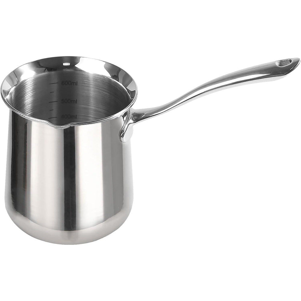 Turkish Coffee Pot: SUS304 Stainless Steel Briki for Greek & Arabic Coffee (20oz) - Take Fire