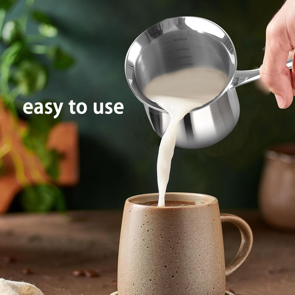 Turkish Coffee Pot: SUS304 Stainless Steel Briki for Greek & Arabic Coffee (20oz) - Take Fire