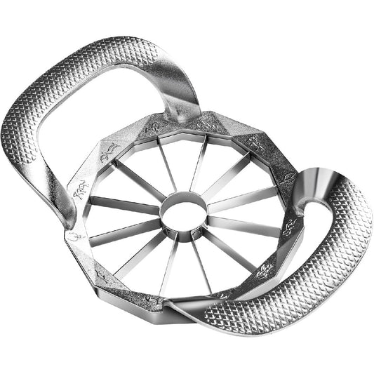 Heavy Duty Apple Slicer: 12-Blade Stainless Steel Corer & Divider with Pitter