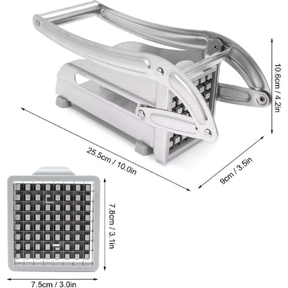 Commercial Stainless Steel Fry Cutter: 2 Blade Sizes with Suction Base for Vegetables