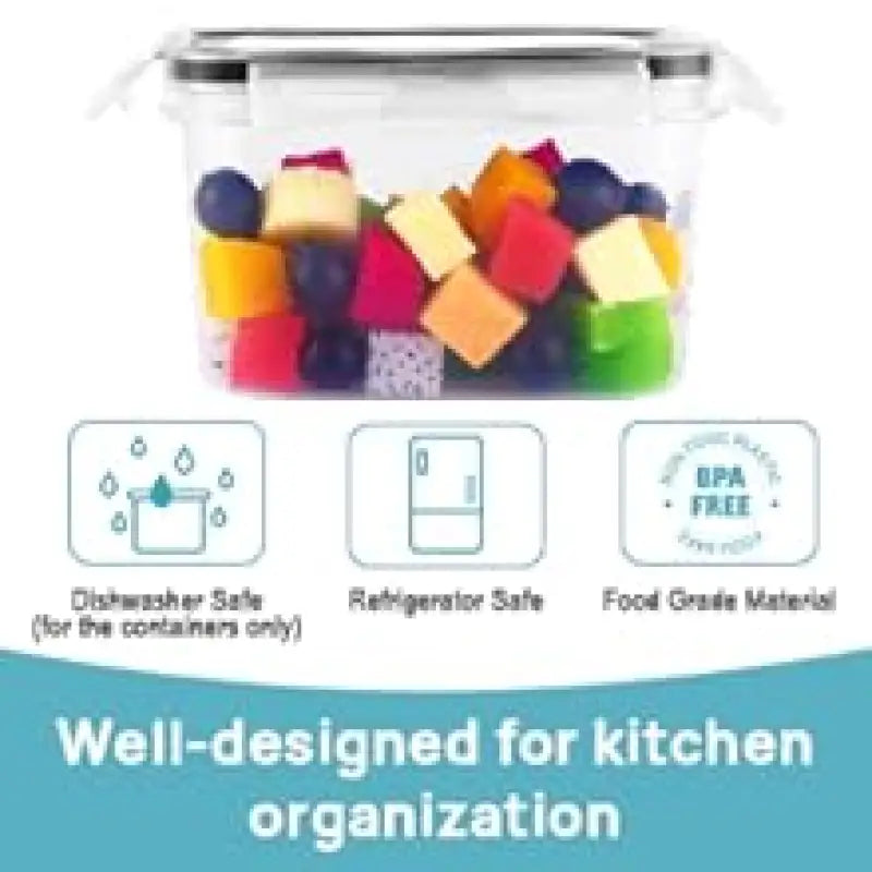Airtight Kitchen Canisters: 24-Pc BPA-Free Set with Labels for Cereal & Sugar Storage - Take Fire