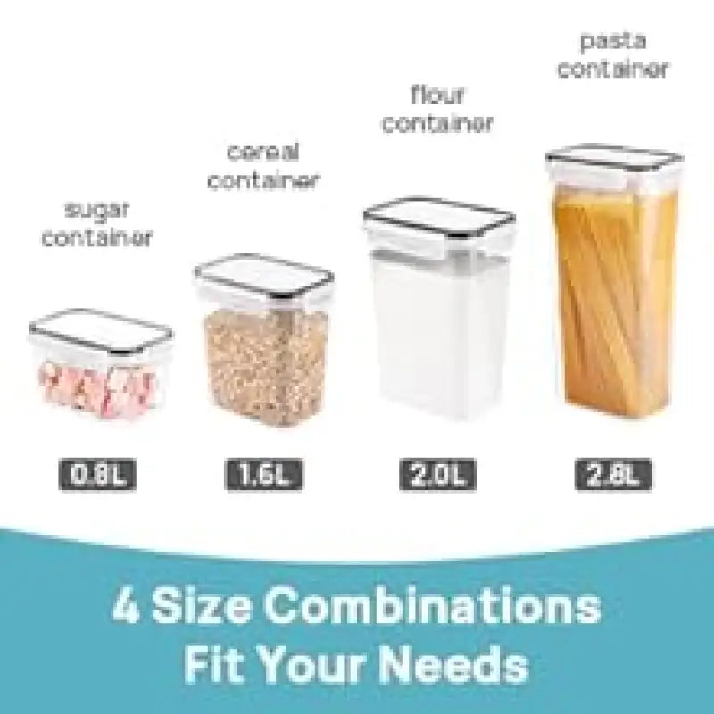 Airtight Kitchen Canisters: 24-Pc BPA-Free Set with Labels for Cereal & Sugar Storage - Take Fire