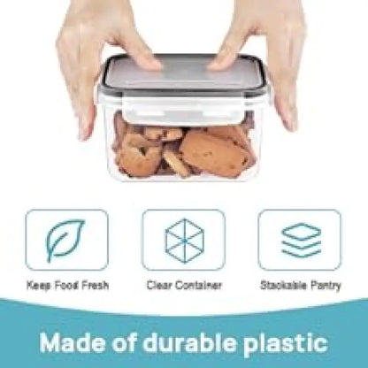 Airtight Kitchen Canisters: 24-Pc BPA-Free Set with Labels for Cereal & Sugar Storage - Take Fire