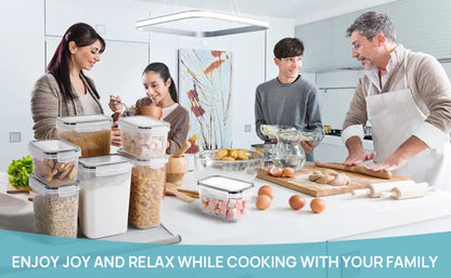 Airtight Kitchen Canisters: 24-Pc BPA-Free Set with Labels for Cereal & Sugar Storage - Take Fire