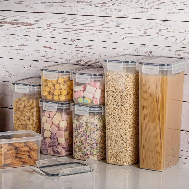Airtight Kitchen Canisters: 24-Pc BPA-Free Set with Labels for Cereal & Sugar Storage - Take Fire