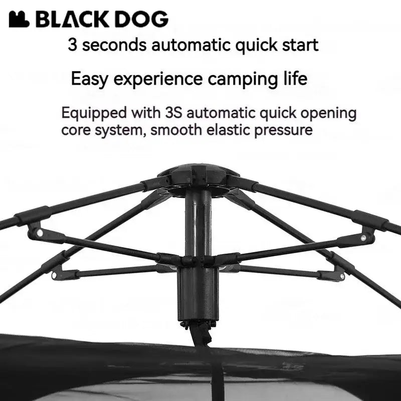 Automatic Black-Coated Camping Tent - 帐篷