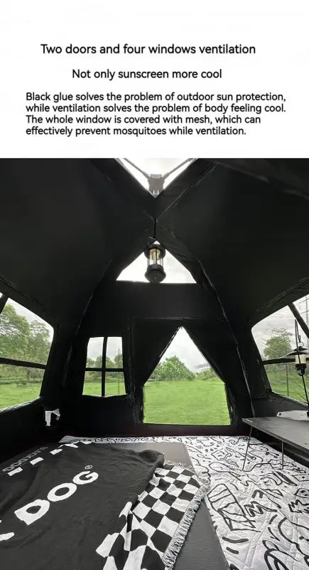 Automatic Black-Coated Camping Tent - 帐篷