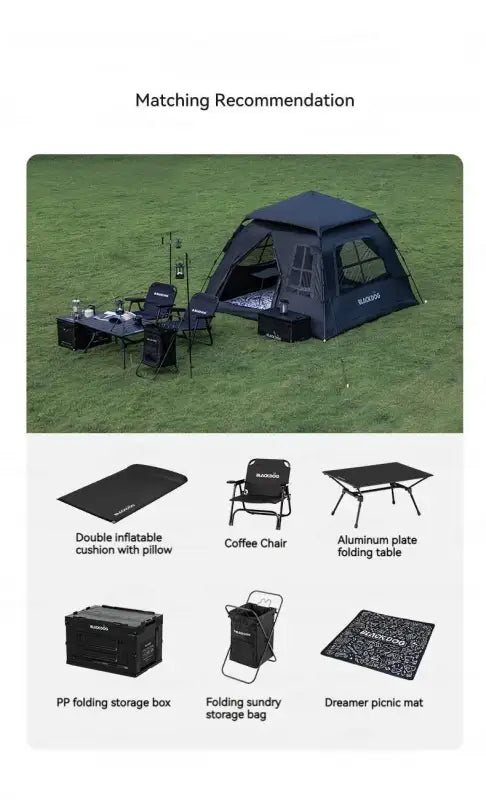 Automatic Black-Coated Camping Tent - 帐篷
