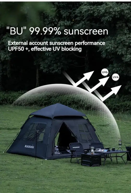 Automatic Black-Coated Camping Tent - 帐篷
