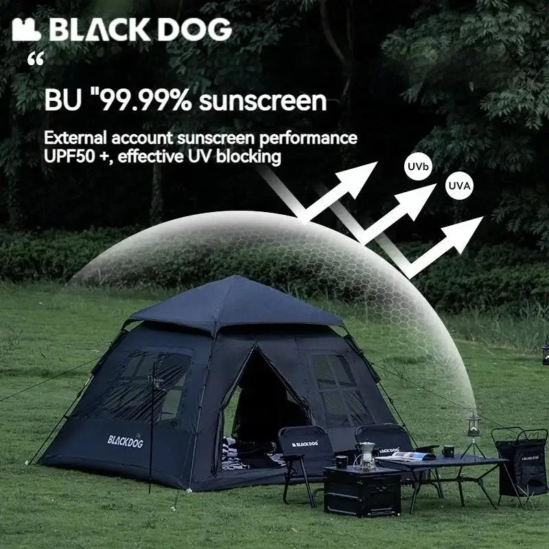 Automatic Black-Coated Camping Tent - 帐篷