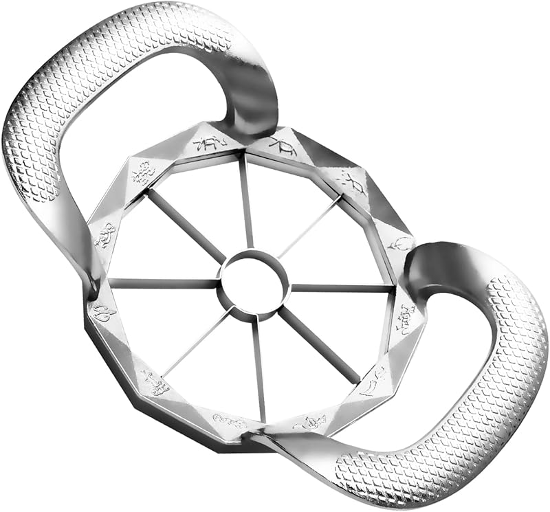 Heavy Duty Apple Slicer: 12-Blade Stainless Steel Corer & Divider with Pitter