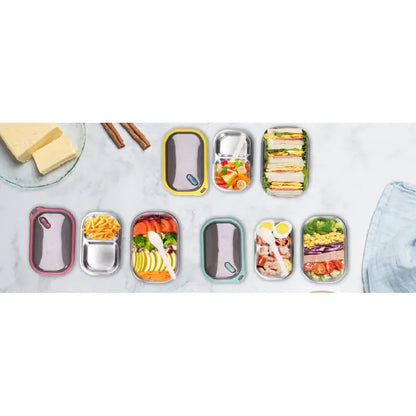 Adult Bento Lunch Box: 1200ml 2-Layer Design with Spoon for Office & Travel - Take Fire
