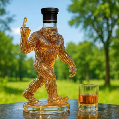 Sasquatch Themed Whiskey Glass: Unique Bigfoot Decanter for Rustic Dining & Bar Gifts - Take Fire