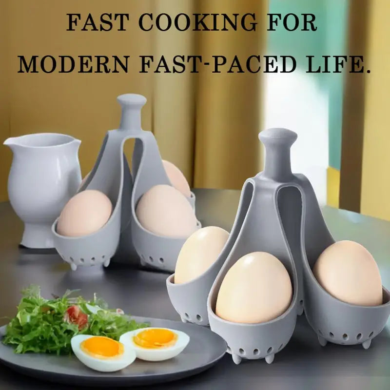 Charming Silicone Egg Cooker for Perfect Boiled Eggs and Easy Serving