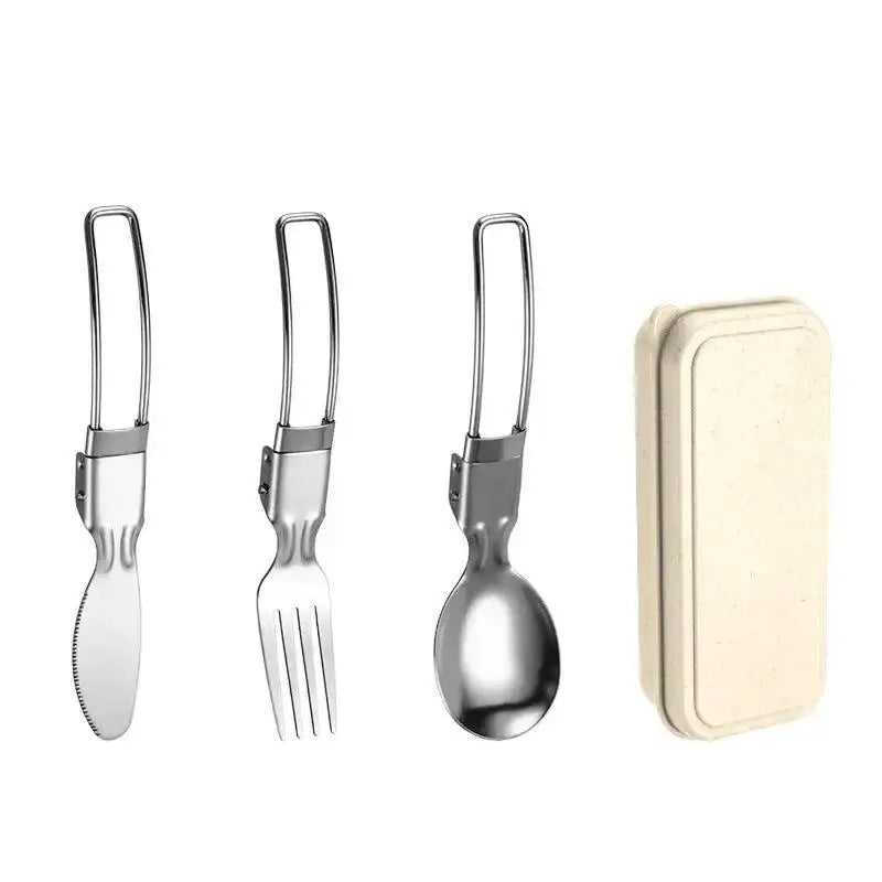 TakeFunGOGOGO Compact 3-Piece Stainless Steel Cutlery Set TakeFunGOGOGO 