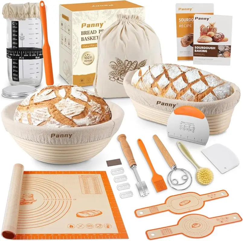 Complete Sourdough Starter Kit for Artisan Baking Journey with Glass Jar