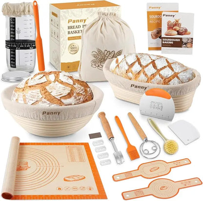 Complete Sourdough Starter Kit for Artisan Baking Journey with Glass Jar
