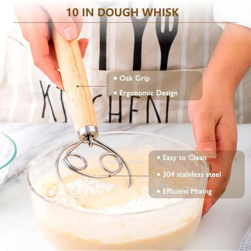 Artisan Bread Making Kit: 9" Round Banneton Basket & Glass Starter Jar Included - Take Fire