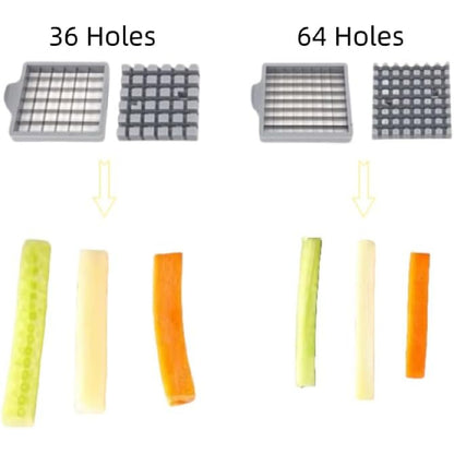 Commercial Stainless Steel Fry Cutter: 2 Blade Sizes with Suction Base for Vegetables