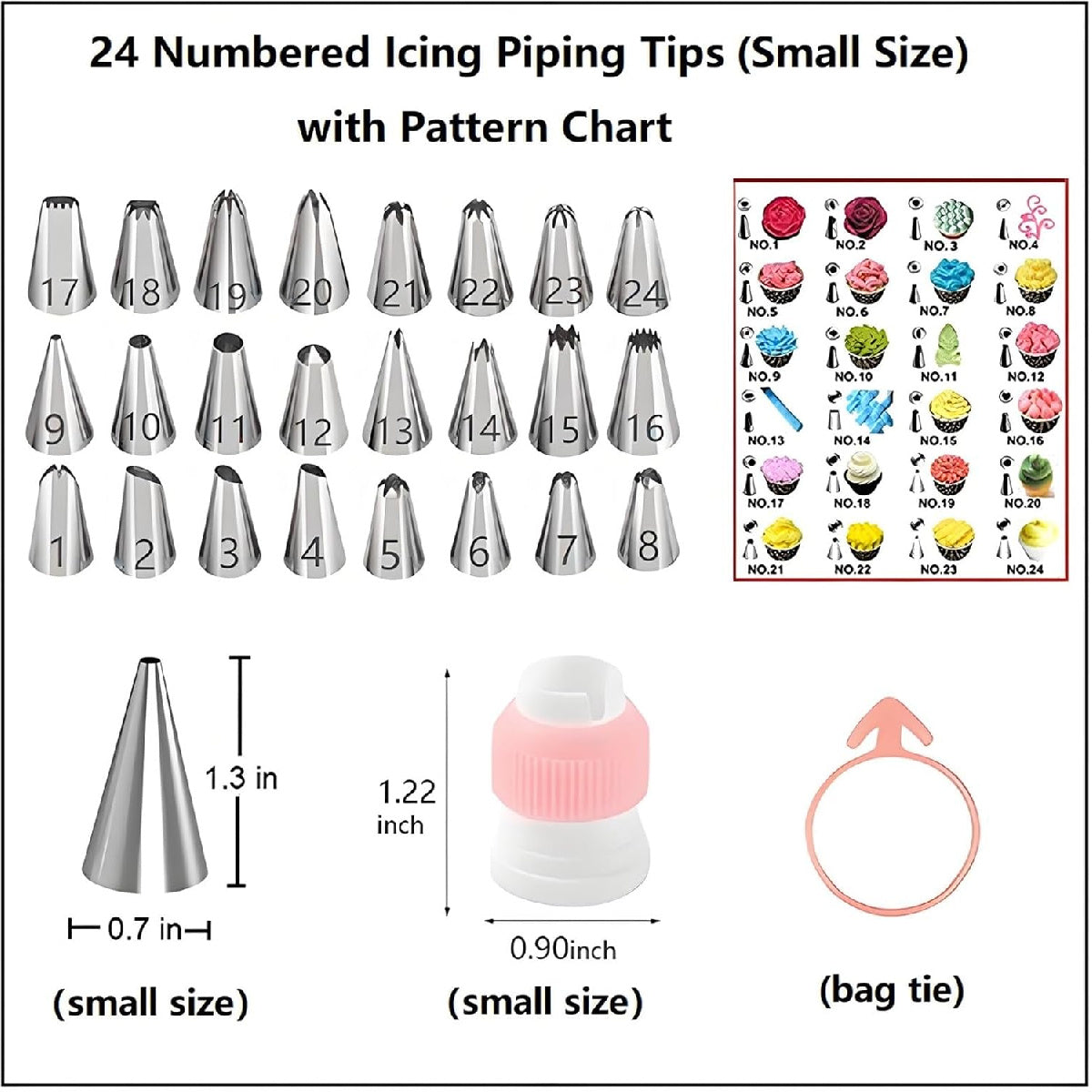 298-Pc Cake Decorating Kit: Turntable, Icing Tips, Spatulas & Tools for Baking (Pink)