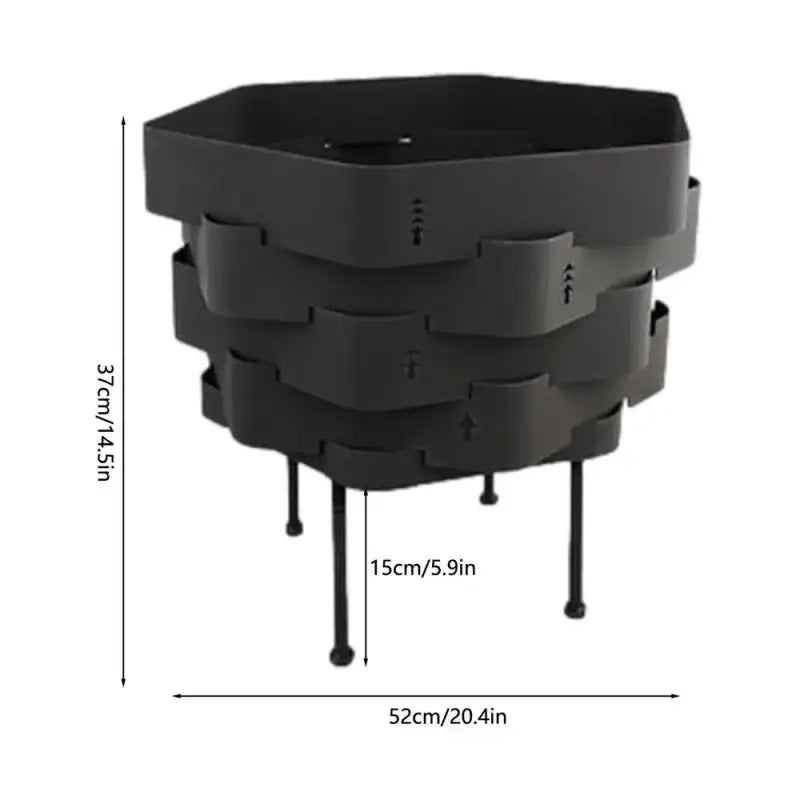 Eco-Friendly Outdoor Wood Burning Stove - L Black