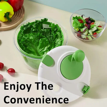 Efficient Salad Spinner with Innovative Built-In Drainage for Better Food Prep