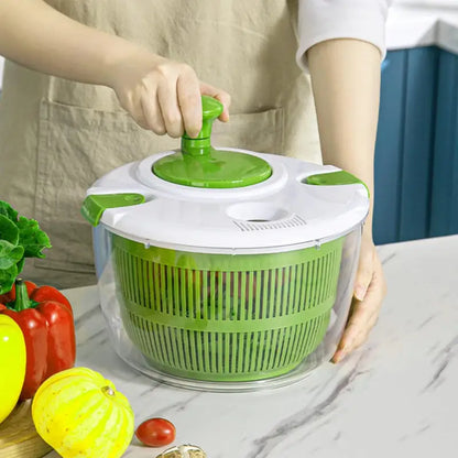 Efficient Salad Spinner with Innovative Built-In Drainage for Better Food Prep