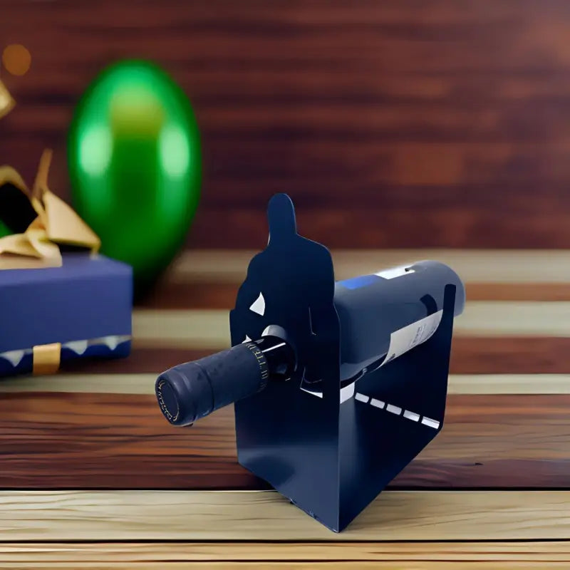 Freestanding Wine Rack: Compact Tabletop Stand for Decorative Bottle Display (Black) - Take Fire