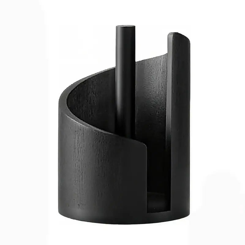 Mango Wood Paper Towel Holder: Iron Stand with One-Hand Tearing for Jumbo Rolls (Gray) - Take Fire