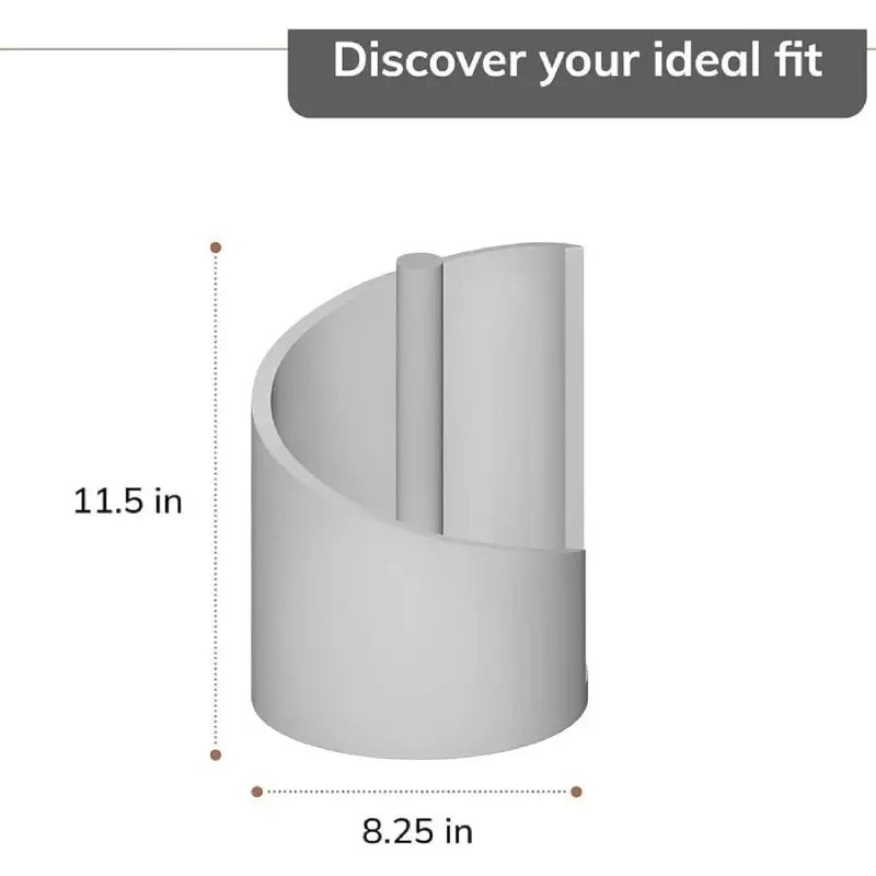 Mango Wood Paper Towel Holder: Iron Stand with One-Hand Tearing for Jumbo Rolls (Gray) - Take Fire