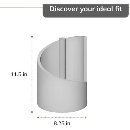 Mango Wood Paper Towel Holder: Iron Stand with One-Hand Tearing for Jumbo Rolls (Gray) - Take Fire