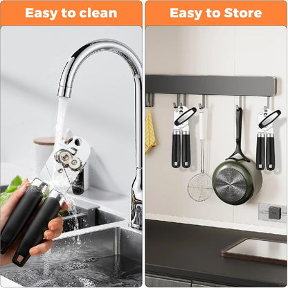 Heavy Duty Manual Can Opener: Stainless Steel with Ergonomic Grip & Smooth Edge