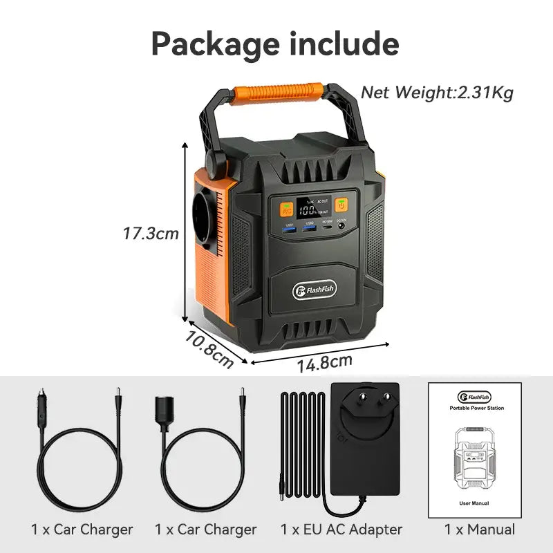 Flashfish 200W Solar Generator - 230V EU Flashfish - 电池