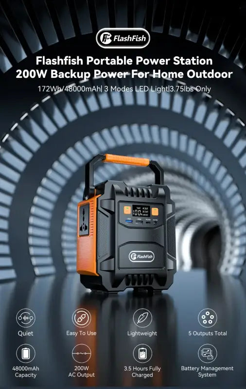 Flashfish 200W Solar Generator - 电池